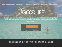 Tablet Screenshot of goodlifeusa.com
